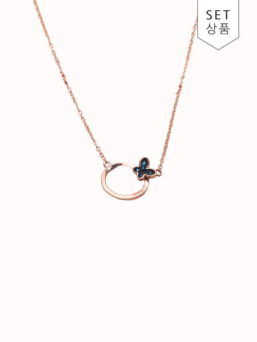 14K 18K 플로르 나비 목걸이