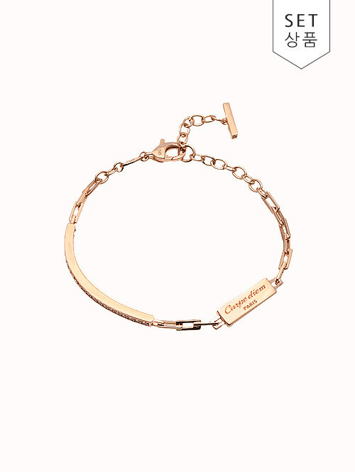 14K 18K 카르페디엠 라운드 스틱 팔찌