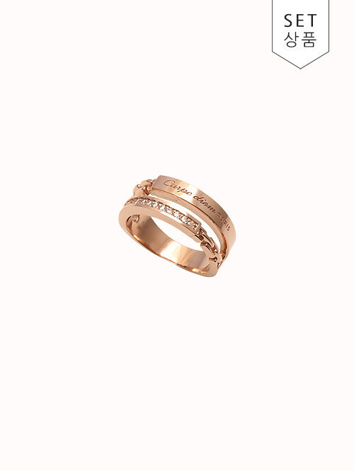 14K 18K 카르페디엠 두줄 반지