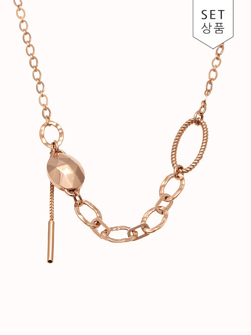 14K 18K 스파클 벤트 목걸이