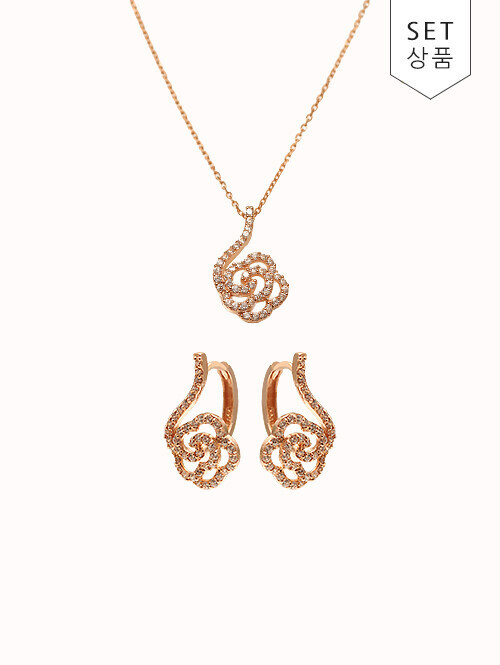 14K 18K 엘드리온 로즈 목걸이