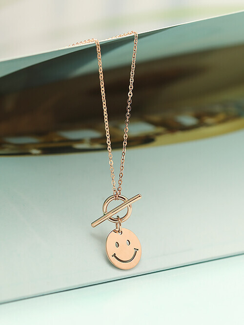 14K 18K 스마일 데이 목걸이