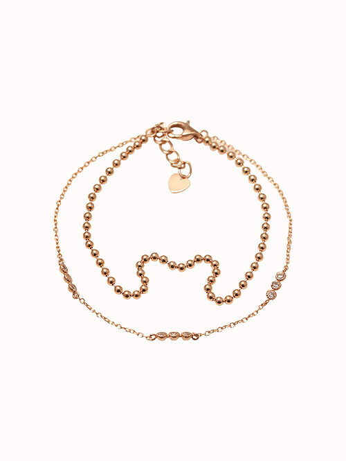 14K 18K 제니브 큐빅 볼 팔찌