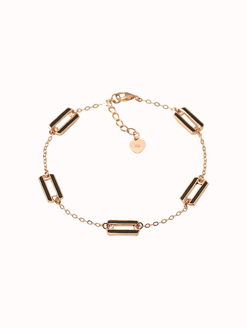 14K 18K 포바라 블랙에폭시 팔찌