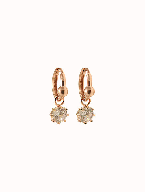 14K 18K 블리카 큐빅 귀걸이