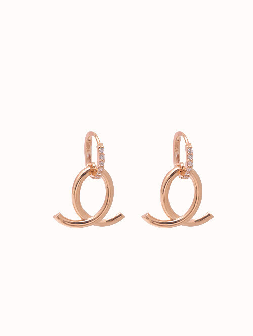 14K 18K 로에니 꼬임 귀걸이