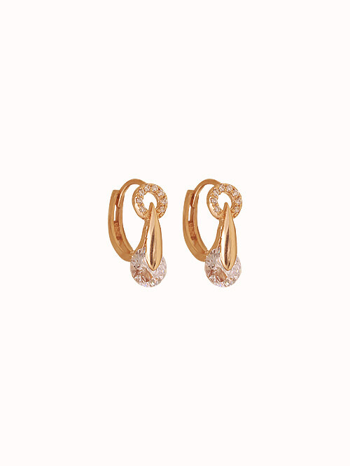 14K 18K 이스테아 큐빅 귀걸이