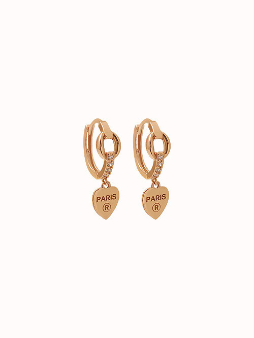 14K 18K 바바니 하트 귀걸이