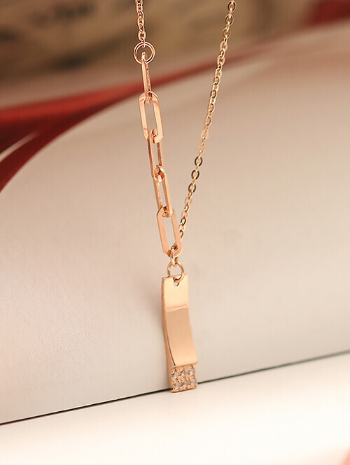 14K 18K 에필 라운드 스틱 목걸이