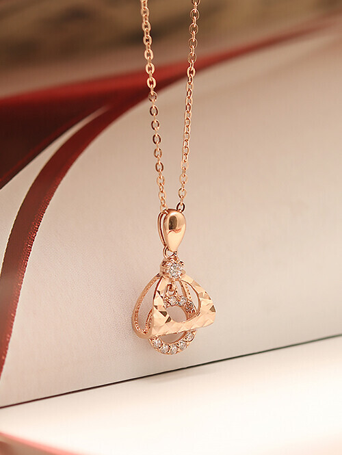 14K 18K 오이브 컷팅 큐빅 목걸이