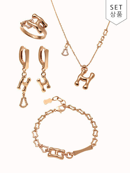 14K 18K 헬지오 H 볼륨 팔찌