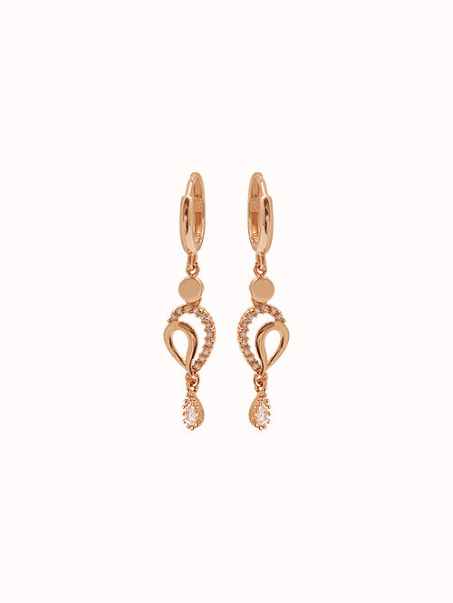 14K 18K 하벨 커브 귀걸이