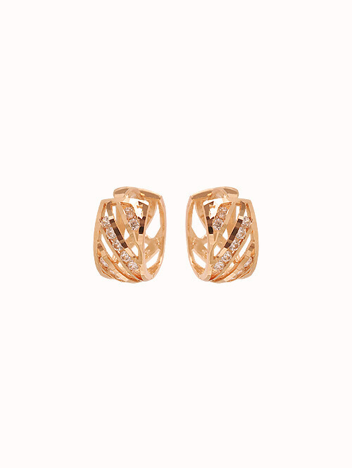 14K 18K 델로타 메쉬 링 귀걸이