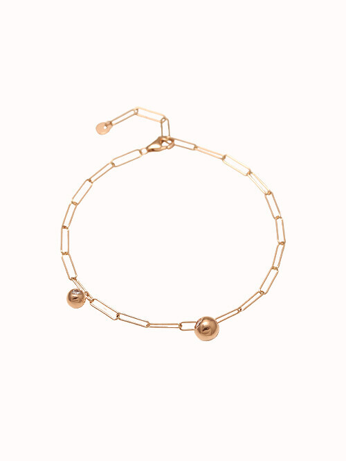 14K 18K 화사르 큐빅 볼 팔찌