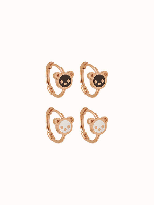 14K 18K 첼리 베어 귀걸이