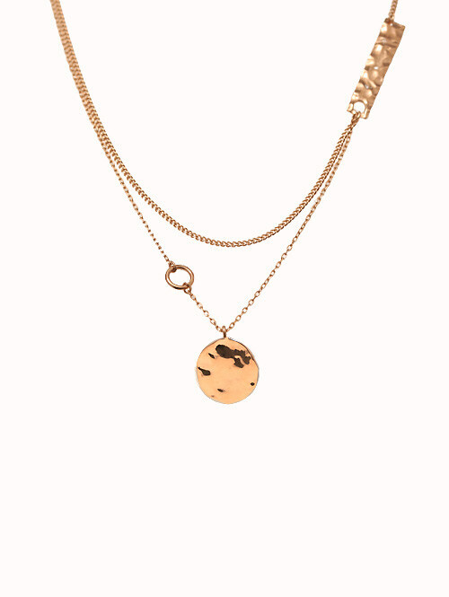 14K 18K 바에타 써클 두줄 목걸이