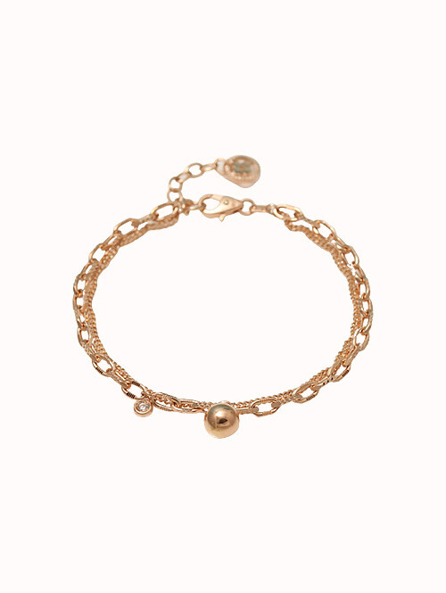 14K 18K 에스넬 두줄 팔찌