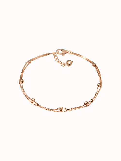 14K 18K 노벨리오 두줄 팔찌