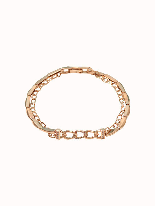 14K 18K 베타니 스틱 체인 두줄 팔찌