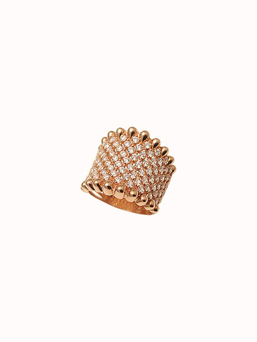 14K 18K 하비아르 큐빅 볼드 반지