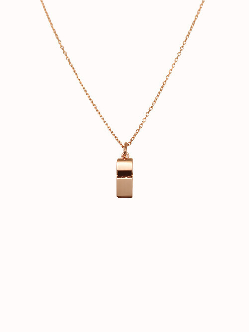 14K 18K 콤마 휘슬 목걸이