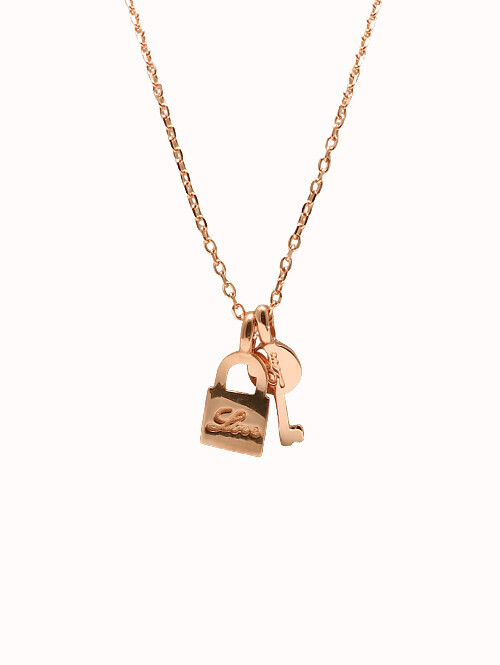 14K 18K LOVE 열쇠&자물쇠 목걸이