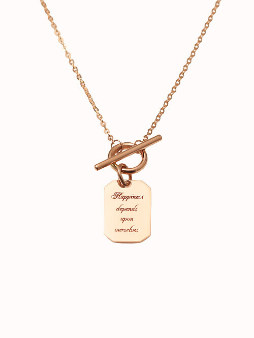 14K 18K 해피니스 레터링 목걸이