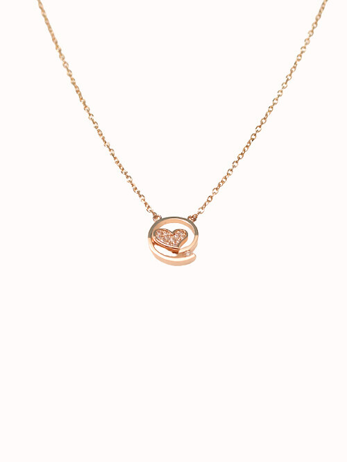 14K 18K 파니토 하트 목걸이