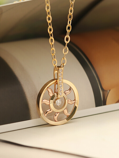 14K 18K 달푸스 태양 펜던트