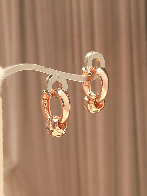 14K 18K 가오드 컷팅볼 귀걸이