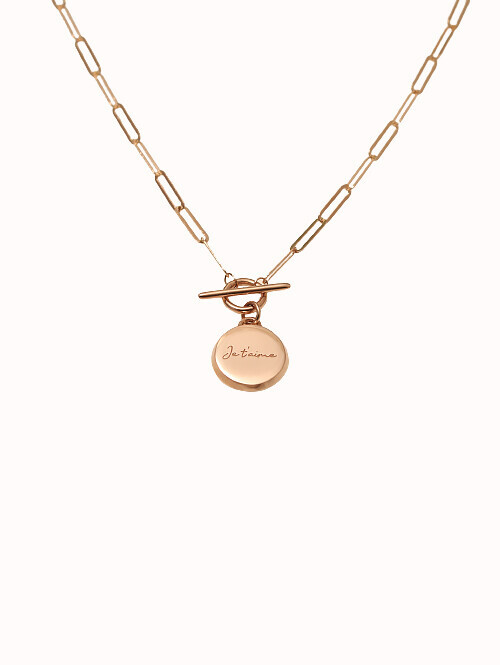 14K 18K 쥬뗌 써클 클립 목걸이