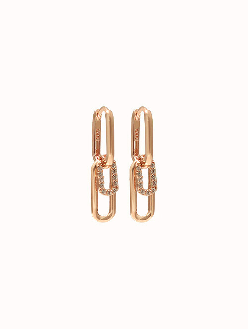 14K 18K 겔르 더블 클립 귀걸이