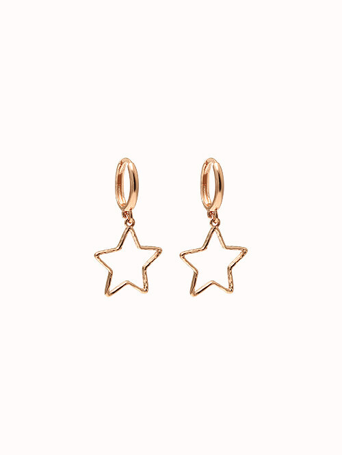 14K 18K 베레트 별 귀걸이