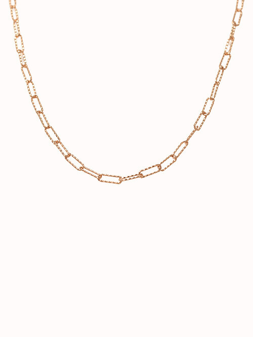 14K 18K 리세 스퀘어 클립 체인 목걸이