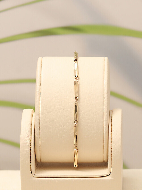 14K 18K 그란 스틱 체인 팔찌