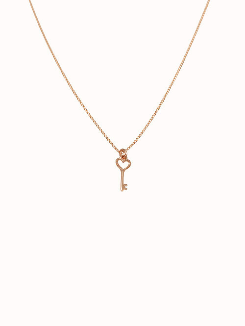 14K 18K 로시 하트 열쇠 목걸이