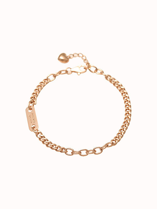 14K 18K 마일드 체인 팔찌