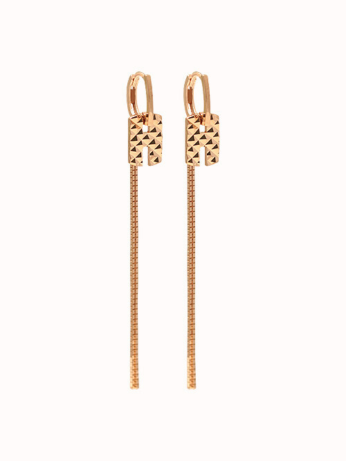 14K 18K 레델 컷팅 드롭 귀걸이