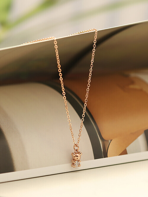 14K 18K 류어 미니베어 목걸이