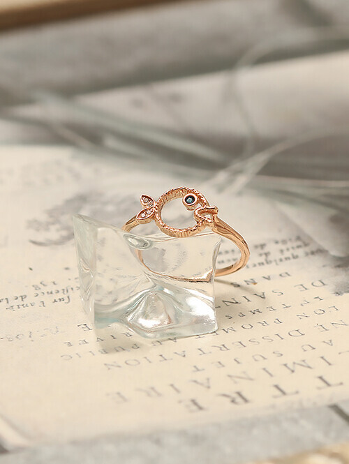 14K 18K 렌디 피쉬 반지