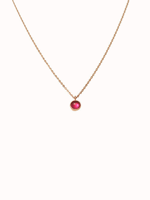 14K 18K 에이셔 루비 써클 목걸이