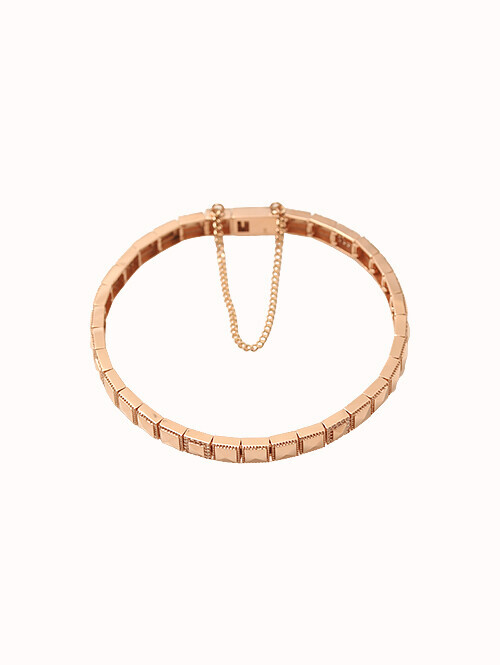 14K 18K 파미양 사각뿔 팔찌