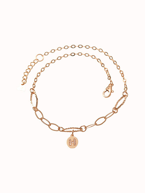 14K 18K 벤디오 H 써클 발찌