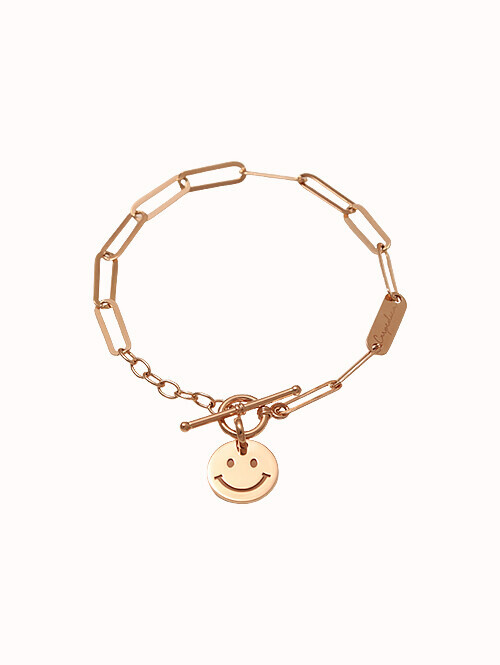 14K 18K 투게더 스마일 팔찌