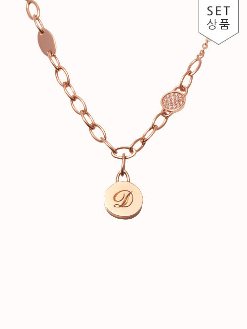 14K 18K 아에르 D 써클 목걸이