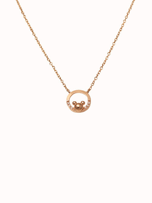 14K 18K 마우스 써클 목걸이