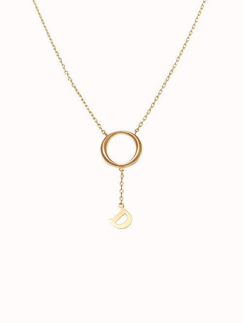 14K 18K 크라모 D 드롭 목걸이