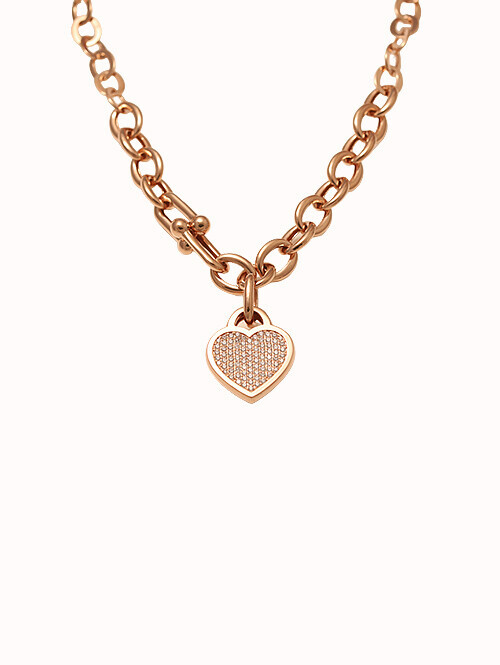 14K 18K 레인지 하트판 볼륨 목걸이