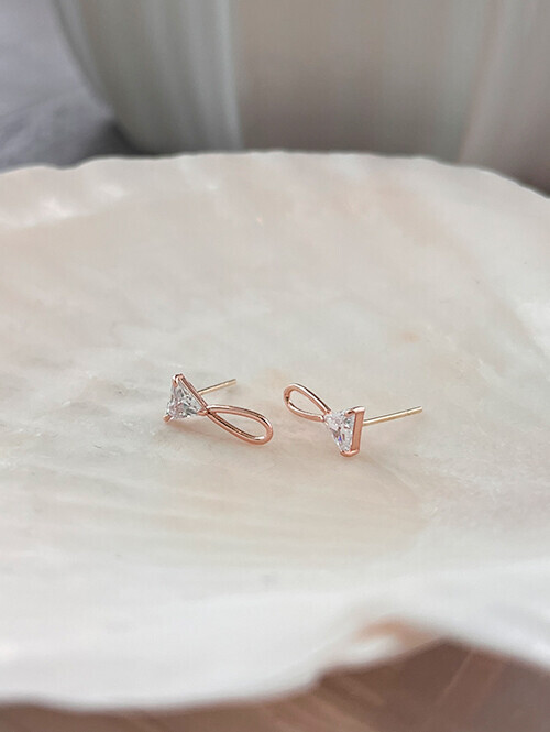 14K 트윙클 미니 라인 귀걸이