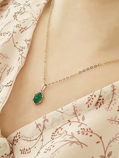 14K 그린오닉스 펜던트